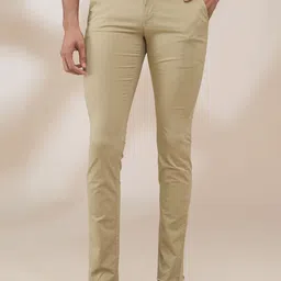 ColorPlus Men Mid-Rise Textured Slim Fit Trousers-picture-18