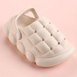 Cute Walk by Babyhug Slip On Clogs Cube Design - White image 3
