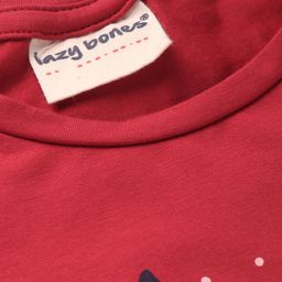 Lazy Bones Sinker Knit Full Sleeves T-Shirt With Text Print - Rust Orange image 4