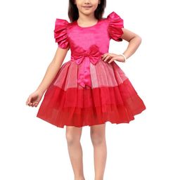 BAESD Puff Sleeve Net Fit & Flare Dress-image-67