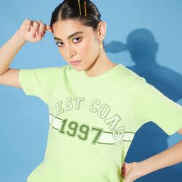 People Green Printed T-shirt Mini Dress-picture-41