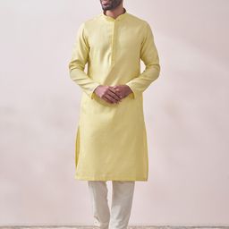 Manyavar Men Floral Kurta with Churidar-image-95