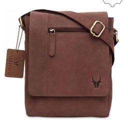 WildHorn Men Brown Genuine Leather Messenger Bag-18