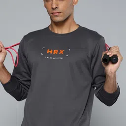 HRX by Hrithik Roshan Brand Logo Printed Rapid-Dry Training Sweatshirt-image-80