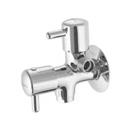 PLUMBER AZTEC Two-Way Medium Bib Cock with Wall Flange, AZT-2109M-49
