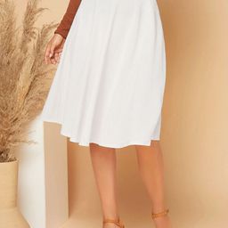 Stylecast X Slyck Women Flared Knee Length Skirt-picture-55