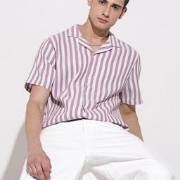 SHOWOFF Men Relaxed Striped Casual Shirt-picture-20