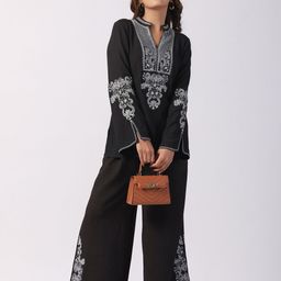 STIL O STITCH Embroidered Tunic With Plalazzos Co-Ords-image-98