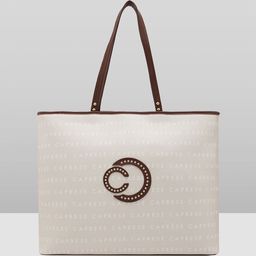 Caprese Women Typography Printed Structured Leather Shoulder Bag-7
