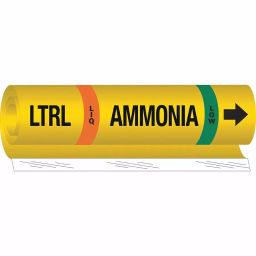 BRADY Pipe Marker Ammonia for 2-1/2 to 7-7/8 inch Outer Diameter Pipe, 8CN89-image-92