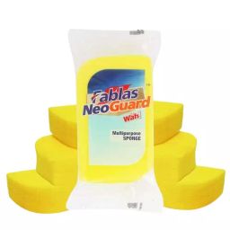 Fablas PU Sponge Super Absorbent for Car, Bike Washing & More Yellow (Pack of 6)-image-69