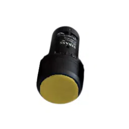 Sibass Electric Flush Spring Return Push Button Barrel Type 11 Series with 1NO+1NC Element and CE Mark, Yellow, SE-11 (Pack of 500)-12
