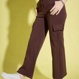 BUY NEW TREND Women Relaxed High-Rise Cargos Trousers-picture-43