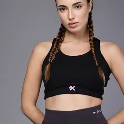 HRX by Hrithik Roshan Rapid-Dry PERFORMANCEBONDED Lightly Padded Training Bra KT7910_02_A-41