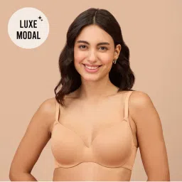 Nykd by Nykaa Super Soft Luxe Modal Padded Cushioned Wire T-Shirt Bra NYB218 Clay-picture-44
