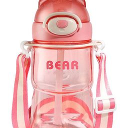 FunBlast Cute Design Water Bottle with Sipper and Strap Pink - 800 ml-image-51