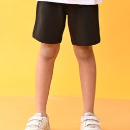 Anthrilo Cotton Terry Striped Shorts - Black-image-92