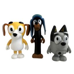 NEGOCIO Bluey and Bingo Figurines set bluey 7 pcs figurines from the fairy tales kids toy- PACK OF 1- COLOR MAY VARY-13