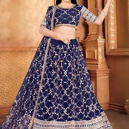 F Plus Fashion Net Semi-Stitched Lehenga Choli-image-42