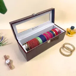 La Trove Brown Reusable Bangle Jewellery Organiser-50