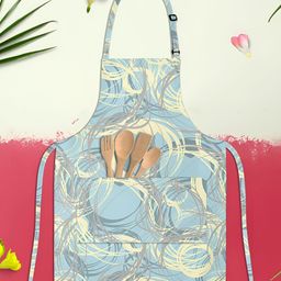 ArtzFolio Blue & Beige Printed Pure Cotton Apron-31
