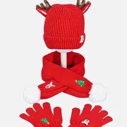 Little Surprise Box LLP Unisex Kids Colourblocked Woollen Beanie-image-39