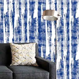 ArtzFolio Printed UV-Resistant Anti-Bacterial Abstract Indigo Tie Dye Batik Peel & Stick Wallpaper-image-76