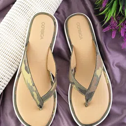 CORSICA Women Striped Open Toe Flats-image-8