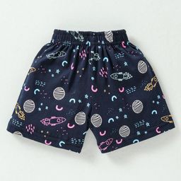 CUCUMBER Sinker  Knit Knee Length Shorts with Text & Tree Print Pack of 3 - Multicolour image 5