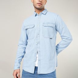 SF JEANS by Pantaloons Men Slim Fit Spread Collar Vertical Striped Cotton Casual Shirt-image-29