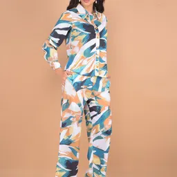Crimsoune Club Printed Shirt With Trousers Co-Ords-image-69