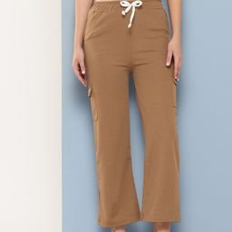 Aarika Women Textured Relaxed Cargos-image-118
