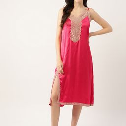 Ms Lingies Rose & Beige Satin Baby Doll-image-40