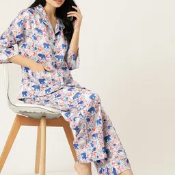 ETC Women Conversational Printed Night suit-35