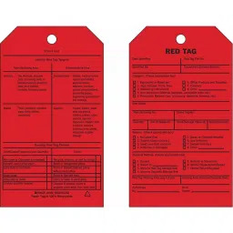 BRADY Tag 4 inch x 7 inch Black on Red for Indoor Usage, 1MK13 (Pack of 100 Pcs)-image-70