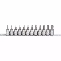 Westward Socket Bit Set Steel Socket Size 3/8 inch Drive Size 3/8 in, 54TM25-24