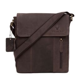 WildHorn Men Brown Genuine Leather Messenger Bag-image-56
