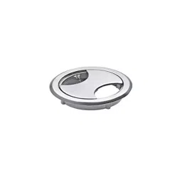 Implemental Desk Cord Cable Cover Computer Wire Organiser Manager 2 inch ‎Stainless Steel Chrome for Computer Desk Table (Pack of 3) image 3