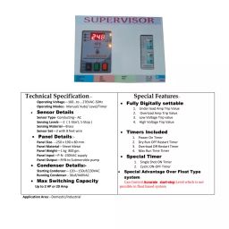 Supervisor 2 HP Single Phase Water Level Controller For Submersible Pump image 2