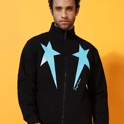 GRIFFEL Men Graphic Printed Mock Collar Sweatshirt-picture-48