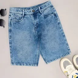 Pantaloons Junior Boys Washed Denim Shorts-image-56