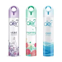 Godrej Aer Violet Valley Bloom, Cool Surf Blue, Monring Misty Meadows Aer Freshner Liquid Spray (Pack of 3)-image-57