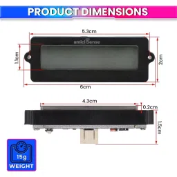 amiciSense Battery Capacity Indicator 8~70V with Voltage & Charge Percentage Display image 5