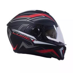 Hiker By Varroc COMET PRO MAX Helmet Black & Red Large 600 mm Full Face, HD1 (Pack of 4)-image-48