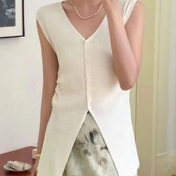 KPOP Women V-Neck Sleeveless Top-image-53