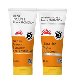 DERMISTRY Set Of 2 Ultra Lite Matte Finish & Water-Based SPF 50 Sunscreen-50ml Each image 1