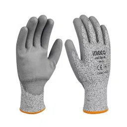 Ingco Cut Resistance Gloves with PU Coating and XL Size, HGCG02-XL-38