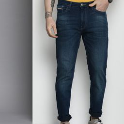 The Indian Garage Co Men Slim Fit Low Distress Light Fade Stretchable Jeans-image-65
