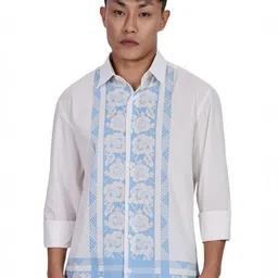 Eszett Men Floral Printed Spread Collar Casual Shirt-picture-16