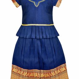 AMIRTHA FASHION Girls Embroidered Ready to Wear Cotton Lehenga Choli-image-64